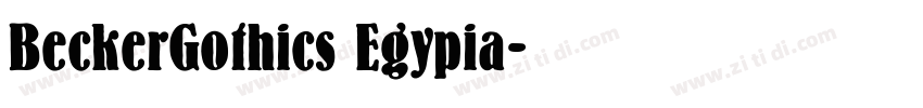BeckerGothics Egypia字体转换